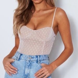 NWOT White Fox No look back bodysuit